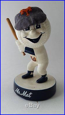 Mr. Met Vintage 1967 New York Mets Baseball Memorabilia Doll Wooden Bat