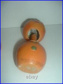 Mr. & Miss Florida Oranges Vintage Souvenir Bobble Heads
