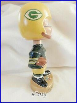 NOS Vintage 1960's NFL BOBBLEHEAD NODDER Green Bay Packers in Box