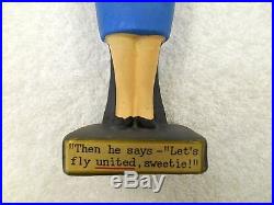 Napcoware Suzy Smart United Airlines Stewardess Bobble Head Doll Bobblehead Vtg