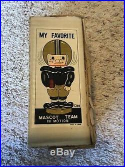 New York Jets 1960s NFL Vintage Bobble Head Nodder Japan Gold Base With Box