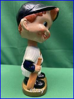 New York Mets 1966-71 Dark Blue Hat Gold Base Vintage Bobblehead