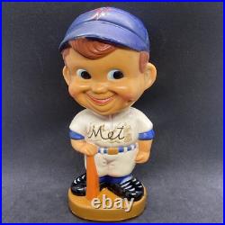 New York Mets Vintage 1960's Round Brown Base Nodder/ Bobblehead Hong Kong