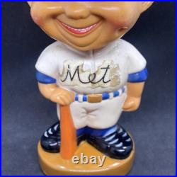 New York Mets Vintage 1960's Round Brown Base Nodder/ Bobblehead Hong Kong