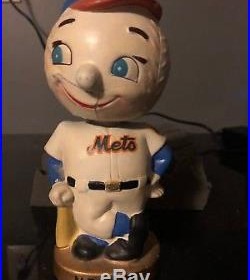 New York Mets Vintage Bobblehead Nodder Rare Mr Met Bank 6/13