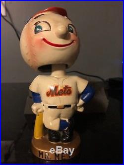 New York Mets Vintage Bobblehead Nodder Rare Mr Met Non Bank 4/13