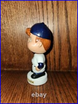New York Yankee Mini Moon Face Baseball Nodder Bobblehead ORIGINAL Mint Vintage