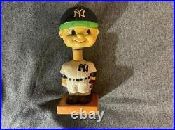 New York Yankees Bobblehead Nodder Vintage 1960's Japan Orange Base