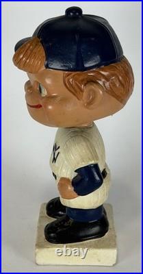 New York Yankees Vintage 1960s Bobblehead Nodder Square White Base Mascot
