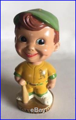 OAKLAND As Nodder 1960s Bobble Bobbin Head GOLD BASE Japan CA MLB RARE Vintage