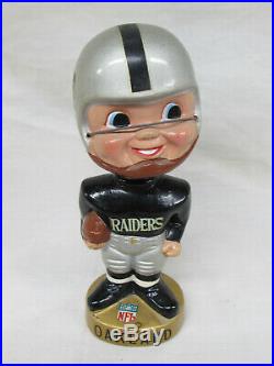 Oakland Raiders Vintage Late 1960's Football Bobblehead Nodder Excellent Shape