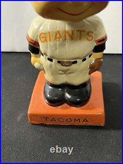Original VTG 1960's Tacoma Giants PCL Square Color Base Bobblehead Nodder