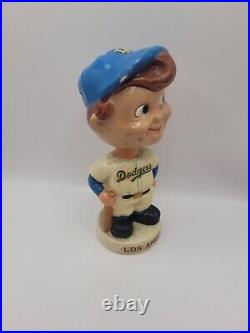 Original Vintage 1960's Los Angeles Dodgers Mini Bobblehead Nodder short bat