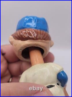 Original Vintage 1960's Los Angeles Dodgers Mini Bobblehead Nodder short bat