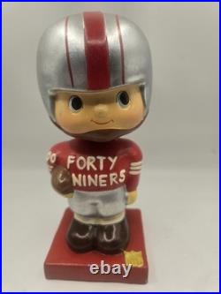 Original Vintage 1960s 49ers Bobblehead Nodder Red Square Base NFL Gem Mint Box
