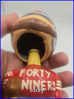 Original Vintage 1960s 49ers Bobblehead Nodder Red Square Base NFL Gem Mint Box