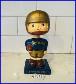 Original Vintage 1960s Notre Dame Fighting Irish Nodder Bobblehead Square Base