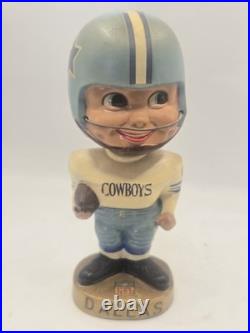 Original Vintage 1965 Series Dallas Cowboys Gold Base Bobblehead Nodder Japan