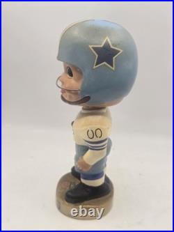 Original Vintage 1965 Series Dallas Cowboys Gold Base Bobblehead Nodder Japan