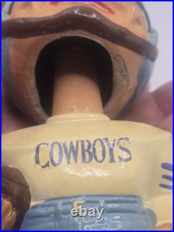 Original Vintage 1965 Series Dallas Cowboys Gold Base Bobblehead Nodder Japan