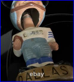 Original Vintage 1965 Series Dallas Cowboys Gold Base Bobblehead Nodder Japan