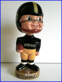 Original Vintage 1967 Pittsburgh Steelers Gold Base Bobblehead Nodder Japan