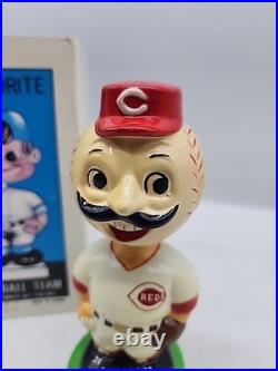 Original Vintage Cincinnati Reds Bobblehead With Box Nodder Mascot Rare
