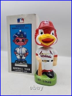 Original Vintage St. Louis Cardinals Bobblehead With Box Nodder Mascot