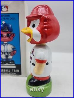 Original Vintage St. Louis Cardinals Bobblehead With Box Nodder Mascot