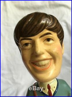 Paul McCartney THE BEATLES 8 Bobble head Car Mascot vintage 1964