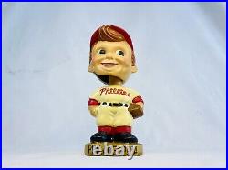 Phillies MLB Extremely Scarce Swirl Cap Nodder 1963 Vintage Bobblehead Gold Base Phillies MLB Extremely Scarce Swirl Cap Nodder 1963 Vintage Bobblehead Gold Base