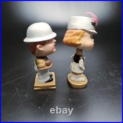 Pittsburgh Steelers Vintage Bobblehead Nodder (2) Kissing Boy Girl NFL