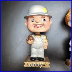 Pittsburgh Steelers Vintage Bobblehead Nodder (2) Kissing Boy Girl NFL