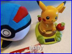 Pokemon Vintage And New Toy Lot Bobblehead Pikachu Works And Its Solar Powered