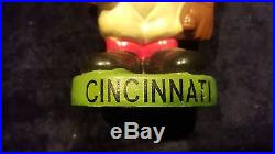 RARE 1960's Cincinnati Reds Mascot Green Base Vintage Bobble Head Nodder