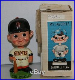 RARE 1960's San Francisco Giants Green Base Vintage Bobble Head Nodder