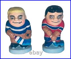 RARE 1960s Ceramic Hockey Salt & Pepper Shaker Vintage Toronto & Montreal RARE 1960s Ceramic Hockey Salt & Pepper Shaker Vintage Toronto & Montreal