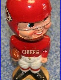 RARE 1967 Kansas City Chiefs Vintage Bobblehead Nodder Unrestored