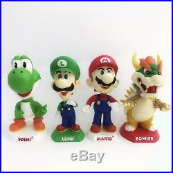 RARE 2001 Vintage Nintendo Collectible Bobblehead Set Mario Luigi Yoshi Bowser
