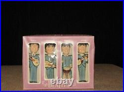 RARE BEATLES BOBBLE HEADS BY CAR MASCOT 1964 withBOX