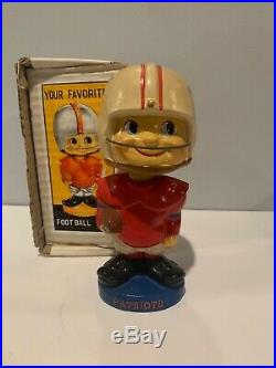 RARE Boston New England Patriots AFC Toes Up Vintage Bobblehead Nodder With Box
