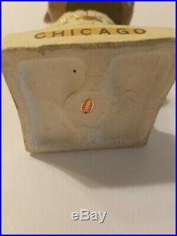 RARE VINTAGE 1960's CHICAGO CUBS MLB BOBBLE HEAD NODDER-White Square Base