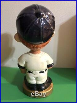 RARE VINTAGE New York Mets Bobblehead Gold Base 1960s Baseball Boy Face NY