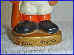 RARE VINTAGE WILLIE MAYS NODDER BOBBLEHEAD GOLD ROUND BASE 1960's GIANTS JAPAN RARE VINTAGE WILLIE MAYS NODDER BOBBLEHEAD GOLD ROUND BASE 1960's GIANTS JAPAN