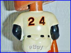 RARE VINTAGE WILLIE MAYS NODDER BOBBLEHEAD GOLD ROUND BASE 1960's GIANTS JAPAN RARE VINTAGE WILLIE MAYS NODDER BOBBLEHEAD GOLD ROUND BASE 1960's GIANTS JAPAN