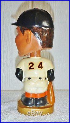 RARE VINTAGE WILLIE MAYS NODDER BOBBLEHEAD GOLD ROUND BASE 1960's GIANTS JAPAN RARE VINTAGE WILLIE MAYS NODDER BOBBLEHEAD GOLD ROUND BASE 1960's GIANTS JAPAN