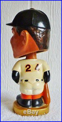 RARE VINTAGE WILLIE MAYS NODDER BOBBLEHEAD GOLD ROUND BASE 1960's GIANTS JAPAN RARE VINTAGE WILLIE MAYS NODDER BOBBLEHEAD GOLD ROUND BASE 1960's GIANTS JAPAN