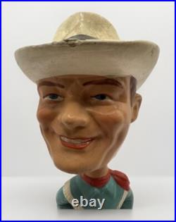 RARE VTG ROY ROGERS Bobble Head Nodder Original WESTERN Cowboy BOBBLEHEAD MCM RARE VTG ROY ROGERS Bobble Head Nodder Original WESTERN Cowboy BOBBLEHEAD MCM