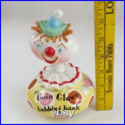 RARE Vintage 1958 Holt Howard Coin Clown Bobbing Bank Bobblehead Nodder Japan