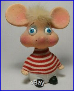 RARE Vintage 1960's Topo Gigio Rossini Japan Bobble Head Mouse Ed Sullivan Show